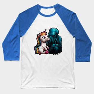 unicorn and cthulu Baseball T-Shirt